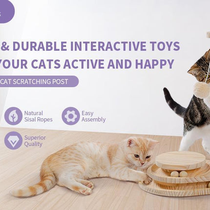 Indoor Cat Soft Scratching Board And Interactive Ball Track Toy Cat Rest And Grooming Supplies