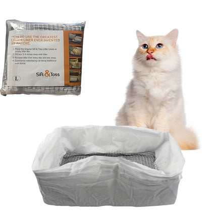 1 Pack Of 10PCS Cat Litter Filter Bags, Cat Litter Filter Bags, Reusable, Washable, Mesh Quick Sift Cat Litter, Not Dirty, EASY To Clea - LITTLE PAW