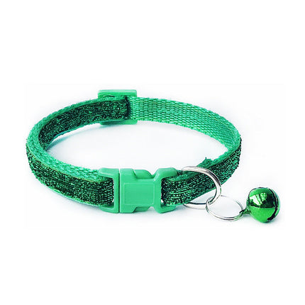 Adjustable Shiny Cat Collar With Bell