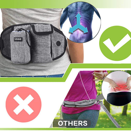 Dog Training Leash Waist Bag Hands-Free Outdoor Pet Running Walking Leash Portable Dog Food Water Cup Storage Bags