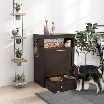 Pet Feeder Station Storage Cabinet