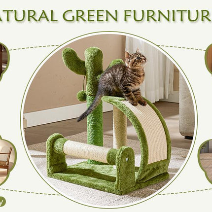 Cactus Shape Natural Sisal Rope Easy To Assemble Green Cat Scratching Post