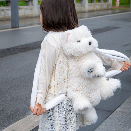 Westie Dog Backpack – Plush Bag for Girls & Puppy Lovers