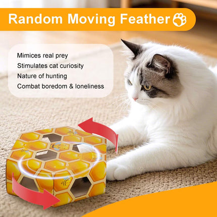 Interactive - Cat Toy -  Peek'A'Pounce Fuzzy Hive