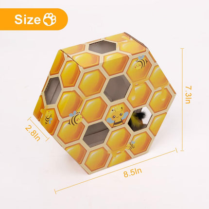 Interactive - Cat Toy -  Peek'A'Pounce Fuzzy Hive