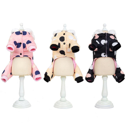Polka Dot Four-leg Dog Warm Coat