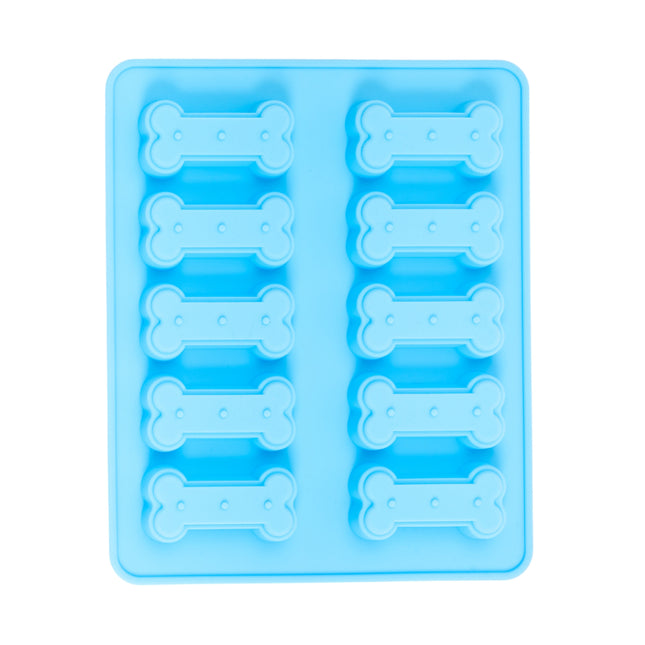 Country Living Bone-Shaped Silicone Baking Tray (10-Cavity Mold) – for Homemade Dog Treats, Candy, Cookies, Chocolate, and Ice Cubes