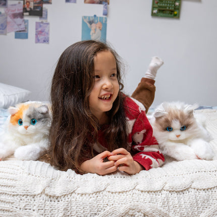 Mini Calico Cat Backpack – Plush Kitty Bag for Teens