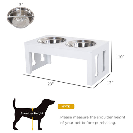 23" Modern Decorative Raised Dog Bowls