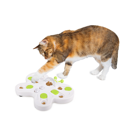 Interactives - Cat Toys - Interactive Cat Treat Puzzle Slow Feeder for Indoor Play