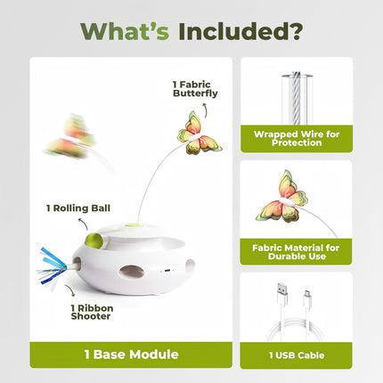 Motion Activated Cat Toy 3 in 1