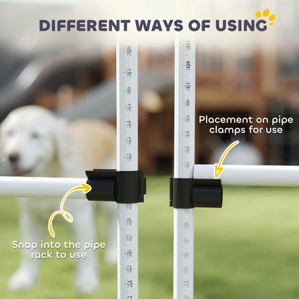 6 Piece Dog Agility Set with Adjustable Height Jump Bars