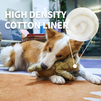 Classic - Dog Toys - Squeaky Dog Brown Rabbit Toys for Dogs - L