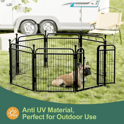 Gardner Pet Dog Fence Indoor And Outdoor Small And Medium Dog Foldable With Gravity Automatic Lock Pet Activity Fence