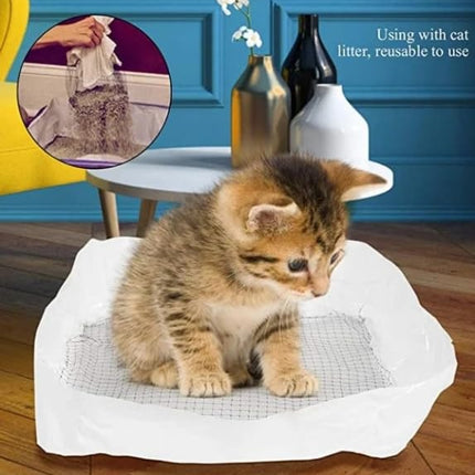 1 Pack Of 10PCS Cat Litter Filter Bags, Cat Litter Filter Bags, Reusable, Washable, Mesh Quick Sift Cat Litter, Not Dirty, EASY To Clea - LITTLE PAW