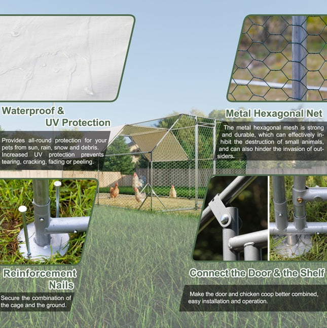 10x13 Foot Flat Top Chicken Coop - LITTLE PAW