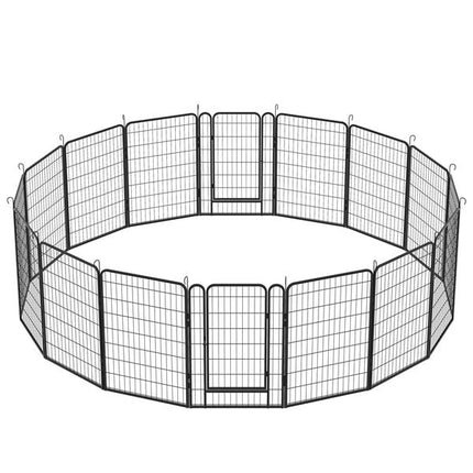 16 Pieces Of Heavy-duty Metal Pet Sports Fence