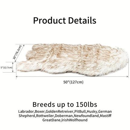 Luxury Faux Fur 5 Inches Thick Super Soft Memory Foam Dog Bed With Soft Removable Please Note That This Product Is Shipped By Yourself For The Average Shipping Cost