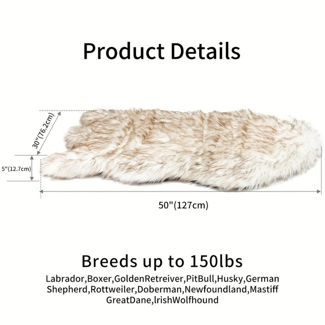 Luxury Faux Fur 5 Inches Thick Super Soft Memory Foam Dog Bed With Soft Removable Please Note That This Product Is Shipped By Yourself For The Average Shipping Cost