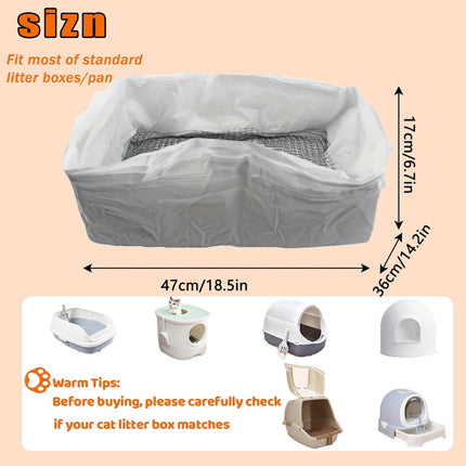 1 Pack Of 10PCS Cat Litter Filter Bags, Cat Litter Filter Bags, Reusable, Washable, Mesh Quick Sift Cat Litter, Not Dirty, EASY To Clea - LITTLE PAW