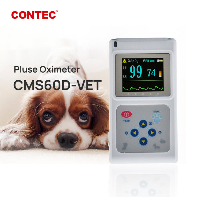 Contec Veterinary Color Display CMS60D-VET Pulse Oximeter Spo2 Probe PR Monitor