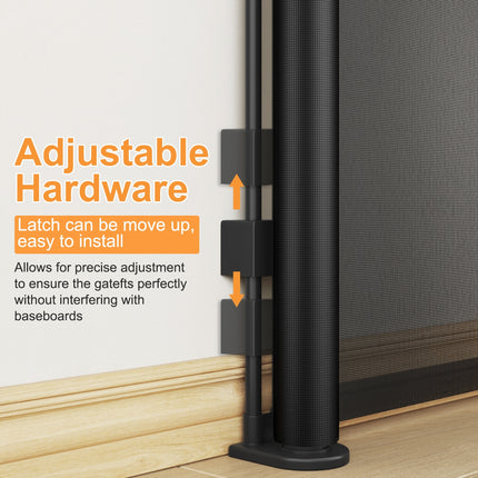 Retractable Baby Gate, Mesh Dog Gate For Doorways, Extends Up To 55  Wide, 33  Tall Child Safety Gate For Doorways, Indoor & Outdoors, Stairs, Hallways, Black Non-EBAY Certified Warehouse