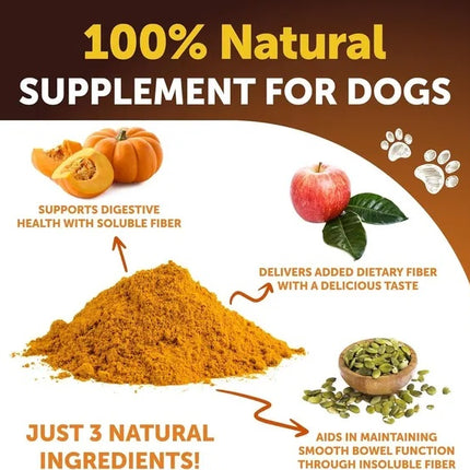 Pumpkin Powder For Dogs Digestive Support 16 OZ Fiber Supplement For Constipation For Gut Healthy Skin Digestion Glands Firm Stool Poop Anti Diarrhea Gas Relief Made In USA