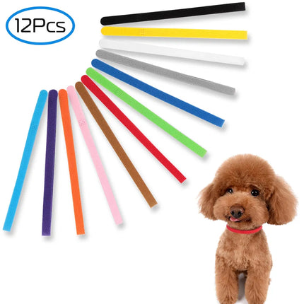 12 Colors Whelping Puppy ID Collars Adjustable Double-Sided Pet ID Bands - LITTLE PAW