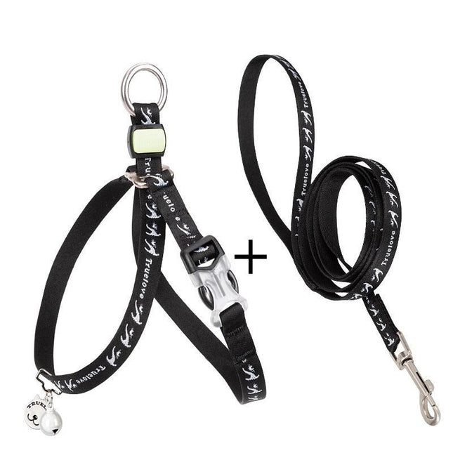 Cat Bell Chest Strap Traction Rope Set