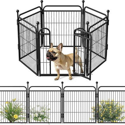 Gardner Pet Dog Fence Indoor And Outdoor Small And Medium Dog Foldable With Gravity Automatic Lock Pet Activity Fence