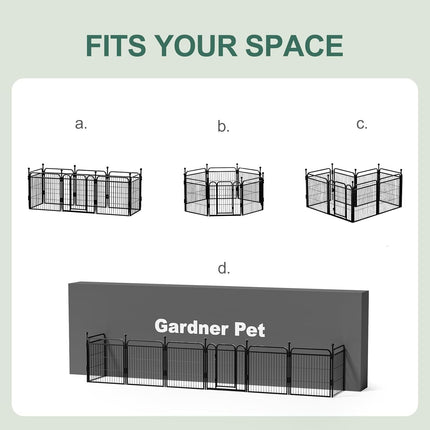 Gardner Pet Dog Fence Indoor And Outdoor Small And Medium Dog Foldable With Gravity Automatic Lock Pet Activity Fence