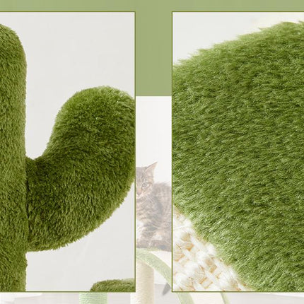 Cactus Shape Natural Sisal Rope Easy To Assemble Green Cat Scratching Post
