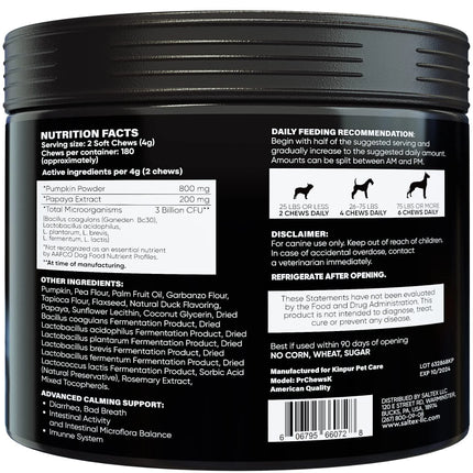 Probiotics For Dogs Support Gut Health Itchy Skin Allergies Yeast Balance Immunity Dog Probiotics And Digestive Enzymes For Small Medium And Large Dogs 180 Probiotic Chews For Dogs Duck Flavor