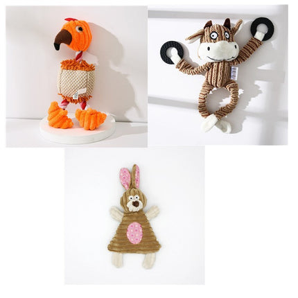 Squeaky Donkey Plush Dog Toy