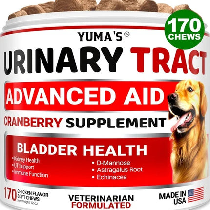 Dog UTI Treatment 170 Treats Cranberry Supplement For Dogs Bladder Control For Dogs
