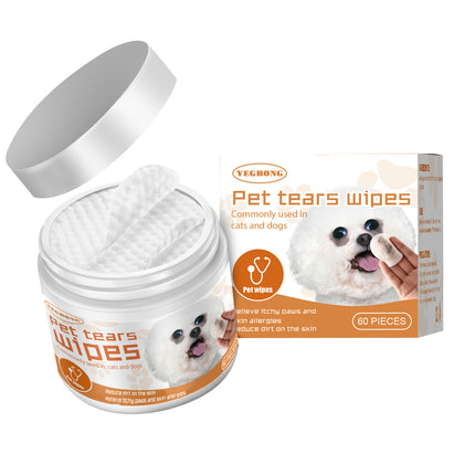 Yegbong Pet Wipes Clean, Dogs And Cats Tear Stains Eye Cleaning Wipe Eye Dirt Cotton Pad - LITTLE PAW