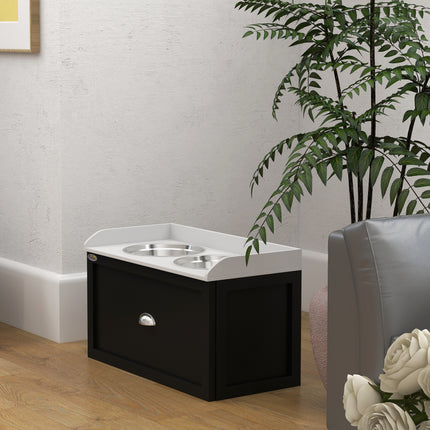 Pet Feeding Station Pet Dish Bowl Set with Storage