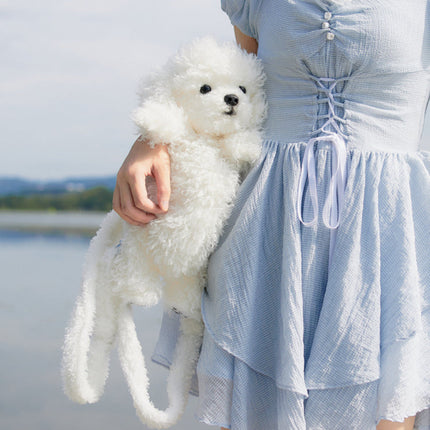 Poodle Dog Backpack – Plush Puppy Bag for Daily Use