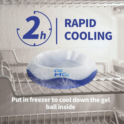 Chill Out - Dog Cooler Bowl - Pet Cooler Bowl Keeps Water Cool and Fresh for Hours