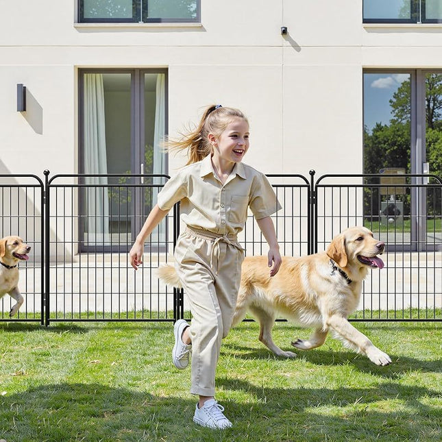 Gardner Pet Dog Fence Indoor And Outdoor Small And Medium Dog Foldable With Gravity Automatic Lock Pet Activity Fence