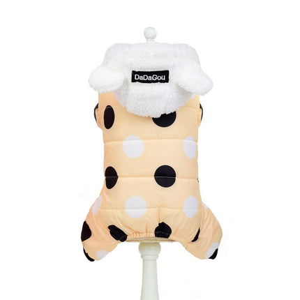 Polka Dot Four-leg Dog Warm Coat