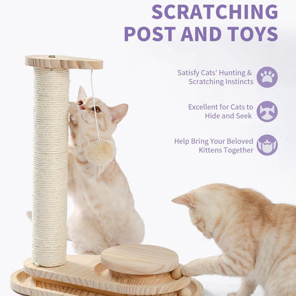 Indoor Cat Soft Scratching Board And Interactive Ball Track Toy Cat Rest And Grooming Supplies