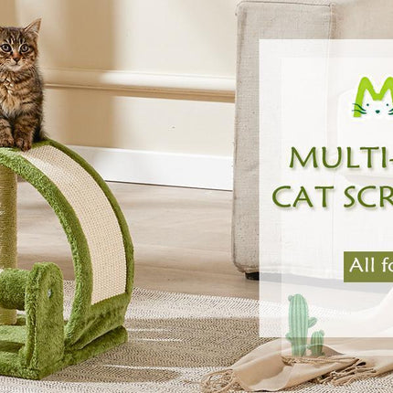 Cactus Shape Natural Sisal Rope Easy To Assemble Green Cat Scratching Post