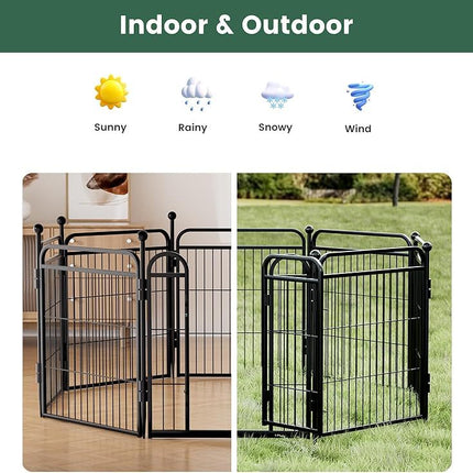 Gardner Pet Dog Fence Indoor And Outdoor Small And Medium Dog Foldable With Gravity Automatic Lock Pet Activity Fence