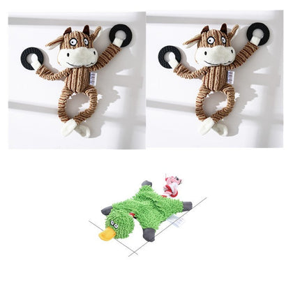 Squeaky Donkey Plush Dog Toy