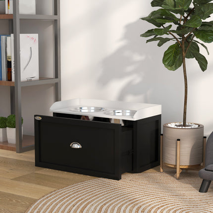 Pet Feeding Station Pet Dish Bowl Set with Storage