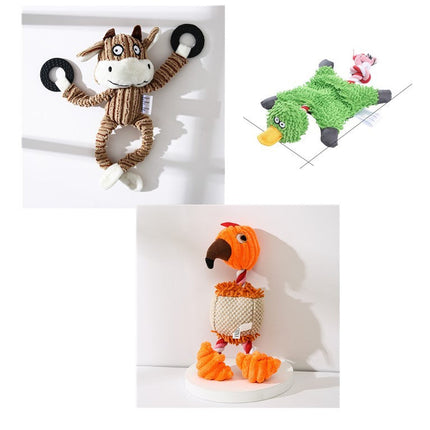 Squeaky Donkey Plush Dog Toy