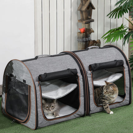 39" Portable Soft-Sided Cat Carrier