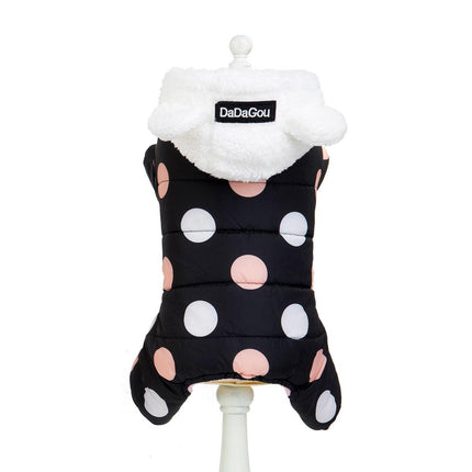 Polka Dot Four-leg Dog Warm Coat