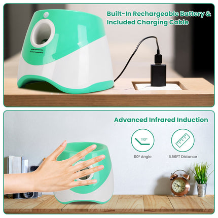 1Pc Automatic Dog Ball Launcher Included 6 Tennis Balls Dog With 3 Adjustable Launch Distance Interactive Ball Thrower Fetch Machine For Small Medium Dogs